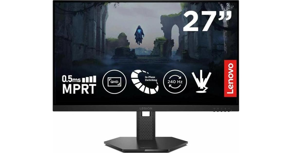 شاشة ألعاب Lenovo Legion 27Q-10 - 27" QHD 2K IPS Display - 240Hz Refresh Rate - 0.5 ms MPRT - 99% sRGB - AMD FreeSync™ Premium - Ergonomic Stand - HDMI 2.1 & DP