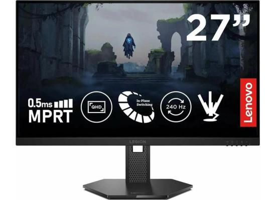 Lenovo Legion 27Q-10 Gaming Monitor - 27" QHD 2K IPS Display - 240Hz Refresh Rate - 0.5 ms MPRT - 99% sRGB - AMD FreeSync™ Premium - Ergonomic Stand - HDMI 2.1 & DP product thumbnail 2