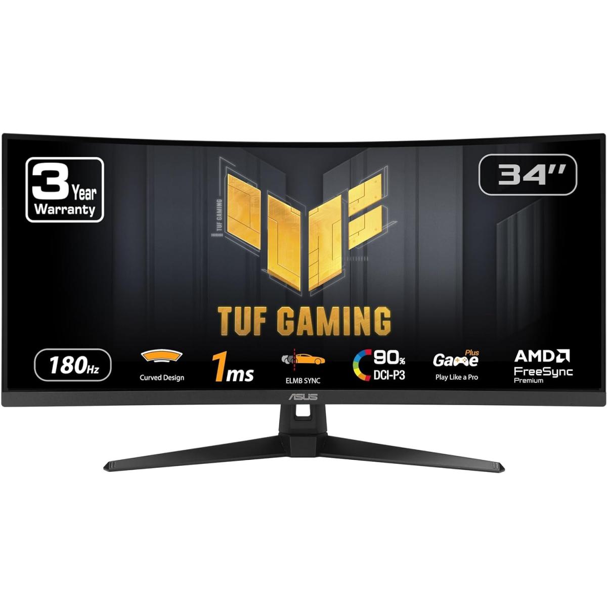 ASUS TUF Gaming VG34VQ3B Curved Monitor, 34