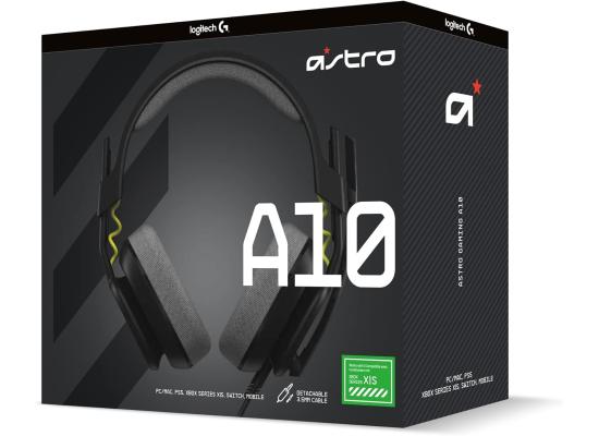 Logitech G Astro A10 Gen 2 Cross-Platform Wired Gaming Headset for PlayStation 5/4, Xbox S|X, Nintendo Switch, PC: 3.5mm Headphone Jack, 32mm Drivers, Flip-to-Mute Mic, Over-Ear - Black/Xbox Edition