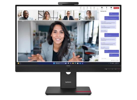 Lenovo ThinkVision T27QD-4v 27" IPS 2K 120Hz Conferencing Monitor Adjustable Stand Built In 5MP IR+RGB Webcam & Speakers & Mic w/ HDMI 2.1, DP, USB C & USB Hub
