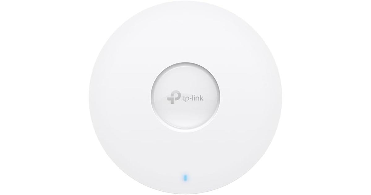 نقطة وصول لاسلكية TP-Link Omada EAP673 Wi-Fi 6 - AX5400 ثنائي النطاق، منفذ 2.5 جيجا، PoE+ أو DC، المحول غير متضمن، ضمان لمدة 5 سنوات، 6 تدفقات مكانية، بوابة أسيرة، شبكة، WPA3، تجوال