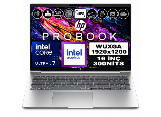 HP ProBook 4 G1iR 16 (2025) Intel Core Ultra 7 150U 10-Core For Everyday Business Performance Protected by HP Wolf Security W/ DDR5 Memory & 16" IPS Display , Silver