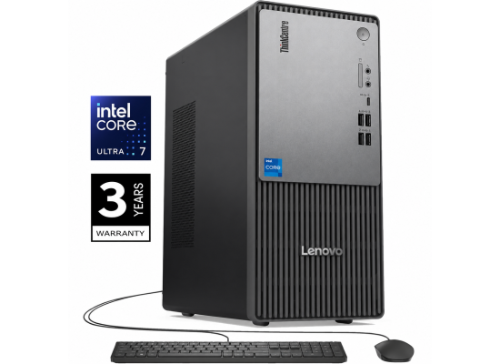 Lenovo ThinkCentre Neo 50t Gen 6 Tower (2025) NEW Intel Core Ultra 7 265 20-Cores Next-level AI Business Tower Desktop w/ 3 Years Warranty - Black