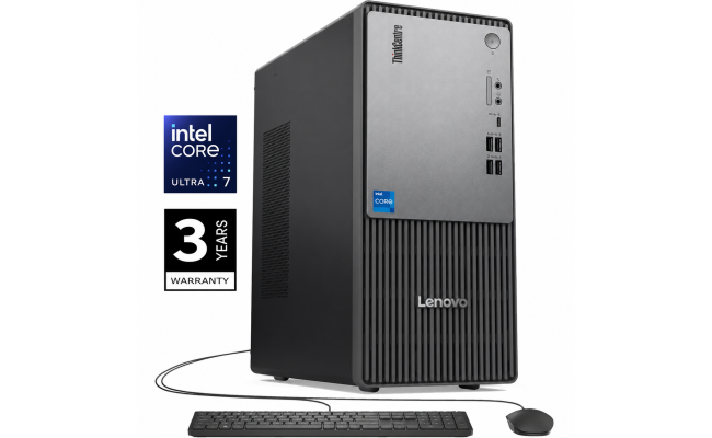 Lenovo ThinkCentre Neo 50t Gen 6 Tower (2025) NEW Intel Core Ultra 7 265 20-Cores Next-level AI Business Tower Desktop w/ 3 Years Warranty - Black