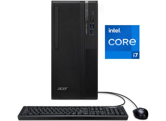 Acer Veriton VS2722G (2025) 14Gen Intel Core i7 14700 20-Cores Mini Tower Business Class Desktop w/ Wireless & Bluetooth & 3 Years Warranty - Black