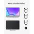 V2COM TC2 15.6'' IPS Full HD Portable Monitor Touchscreen, Tempered Glass, Travel Monitor with Kickstand & Speaker, HDMI USB C External Monitors for Mac Laptop Phone Computer
