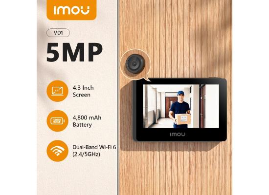 IMOU VD1 5MP Smart Wi-Fi Door Viewer with 4.3-inch Screen
