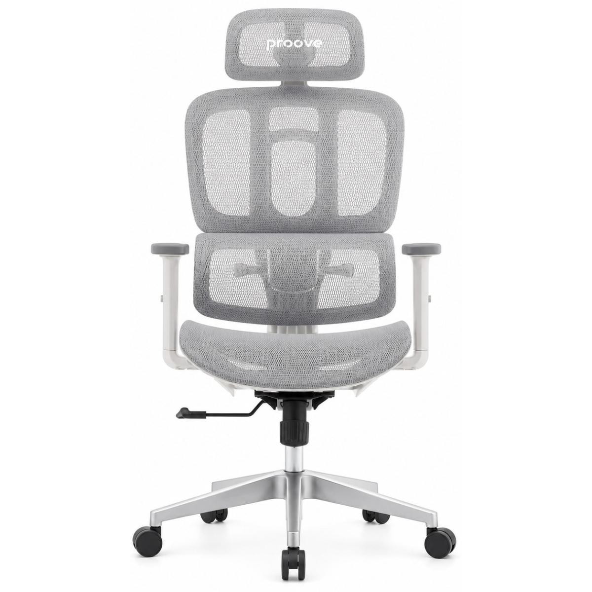 Proove White-collar Ergonomic Office Chair with 3D Armrests – Gray