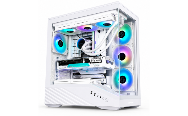 Lian-Li Vector V100R Mid-Tower Computer Case, 4x 120mm Pre-Installed Fan, Up to 360mm Radiator & 7x 120mm Fan Support, 4mm Tempered Glass, Steel & Plastic Materials, White Lian-Li Vector V100R Mid-Tower Computer Case, 4x 120mm Pre-Installed Fan, Up to 360mm Radiator & 7x 120mm Fan Support, 4mm Tempered Glass, Steel & Plastic Materials, White