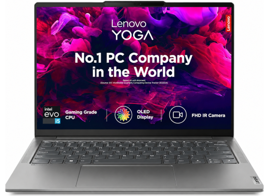 Lenovo Yoga Slim 6 (2024) NEW 13Gen Intel Core i5 13500H HIGH Performance 12-Cores Slim & Powerful Full Aluminium w/ OLED 400nits Display & BIG Battery - Storm Grey
