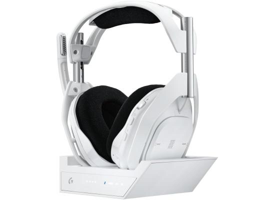 Logitech G Astro A50 X Omni-Platform Wireless Gaming Headset + Base Station for PS5, Xbox, PC: PLAYSYNC Video & Audio Switcher, HDMI 2.1 4K 120Hz VRR, <24 bit/48 kHz, 24hr Battery, 2.4GHz & BT - White