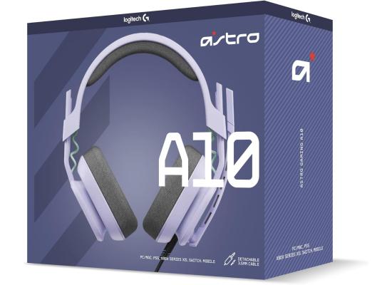 Logitech G Astro A10 Gen 2 Cross-Platform Wired Gaming Headset for PlayStation 5/4, Xbox S|X, Nintendo Switch, PC: 3.5mm Headphone Jack, 32mm Drivers, Flip-to-Mute Mic, Over-Ear - Lilac