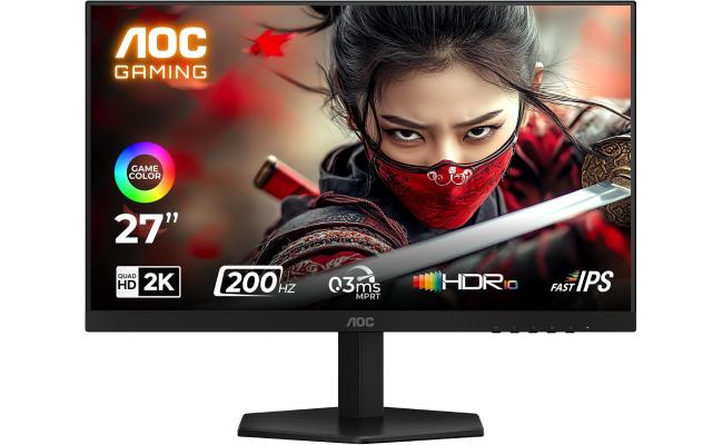 AOC Q27G42HE Gaming 27" Fast IPS 2K QHD 200Hz 0.3ms HDR10 sRGB 120% Modes Adaptive Sync w/ HDMI 2.0 , DisplayPort & Speakers