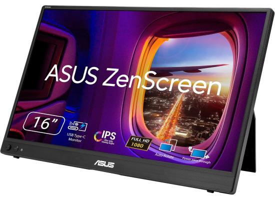 ASUS ZenScreen MB16AHVE 15.6-inch FHD IPS Portable Monitor w/ USB Type-C & mini-HDMI Cables
