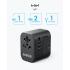 Anker 312 PowerExtend 30W, Wall Charger with Travel Plug, 1-Ports USB-C, 2-Ports USB-A, Wall Plug, 312 Outlet Extender, Black