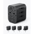 Anker 312 PowerExtend 30W, Wall Charger with Travel Plug, 1-Ports USB-C, 2-Ports USB-A, Wall Plug, 312 Outlet Extender, Black