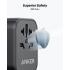 Anker 312 PowerExtend 30W, Wall Charger with Travel Plug, 1-Ports USB-C, 2-Ports USB-A, Wall Plug, 312 Outlet Extender, Black