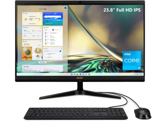 Acer Aspire All-in-One C24-1700 NEW 12Gen Intel Core i3 6-Cores w/ 24" NONE Touch Screen (Customized) - Black