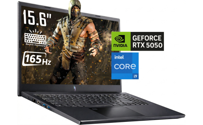 Acer Nitro V 15 (2025) ANV15-52-97ND 13Gen Intel Core i9 14-Cores  w/ Nvidia RTX 5050 8GB DDR7 & IPS 165 Hz Display - Black