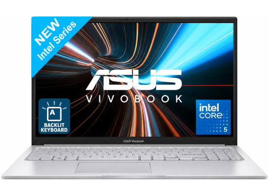 ASUS Vivobook 15 (2025) F1504 Intel Core 5 10-Cores Fast Charge Better Sound Military-Grade Standard & Backlit Keyboard , Cool Silver