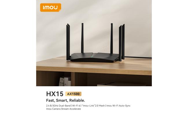 IMOU HX15 AX1500 Gigabit Wi-Fi 6 Router - Black