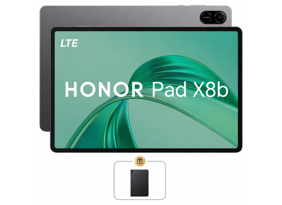 HONOR Pad X8b (2026) 11.0" Android LTE Tablet (128GB Storage / 4GB + 4GB Memory) w/ Metal Unibody & Eye Comfort Display & BIG Battery + Free HONOR Cover , Space Grey