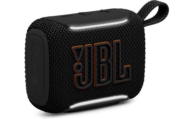 JBL Go 5 - Ultra-Portable Waterproof & Drop-Proof Speaker with JBL Legendary Sound & Ambient Edge Lighting, AirTouch Instant Stereo Pairing or Link Multiple Compatible Speakers via Auracast™ (Black)