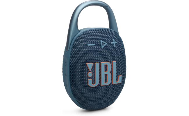 JBL Clip 5 - Ultra-Portable, Waterproof & Dustproof Bluetooth Speaker, Big Pro Sound with Punchy bass, Integrated Carabiner, Up to 12 Hours of Play, Made in Part with Recycled Materials , Blue