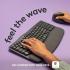 Logitech Wave Keys Keyboard, Bluetooth / Logi Bolt Receiver Connectivity, Ergo-Certified, More Palm-Support, 3-Layers Memory Foam, 2x AAA Battery, English-Arabic Layout, Graphite