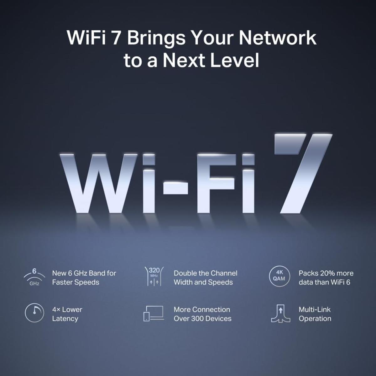 MERCUSYS MR47BE BE9300Mbps Tri-Band Wi-Fi 7 Router, 4x 2.5G LAN/WAN Ports, Blazing-Fast 9.3Gbps WiFi Router, EasyMesh-Compatible MERCUSYS MR47BE BE9300Mbps Tri-Band Wi-Fi 7 Router, 4x 2.5G LAN/WAN Ports, Blazing-Fast 9.3Gbps WiFi Router, EasyMesh-Compatible