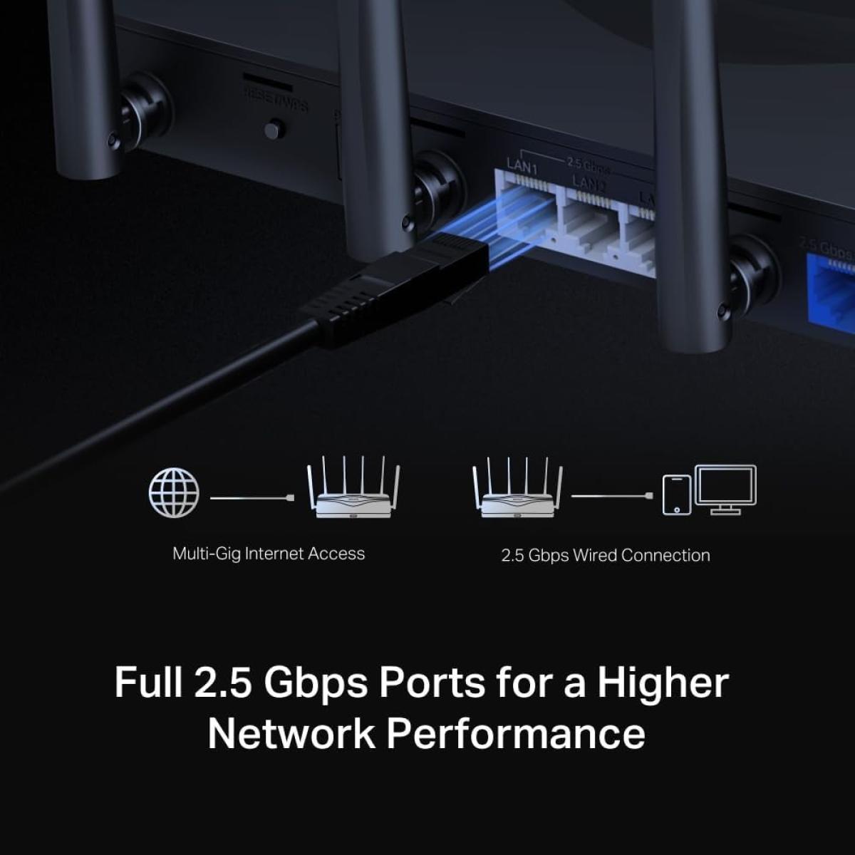 MERCUSYS MR47BE BE9300Mbps Tri-Band Wi-Fi 7 Router, 4x 2.5G LAN/WAN Ports, Blazing-Fast 9.3Gbps WiFi Router, EasyMesh-Compatible MERCUSYS MR47BE BE9300Mbps Tri-Band Wi-Fi 7 Router, 4x 2.5G LAN/WAN Ports, Blazing-Fast 9.3Gbps WiFi Router, EasyMesh-Compatible