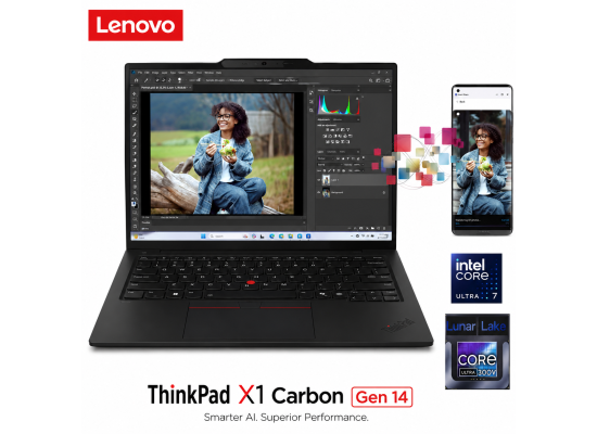 Lenovo ThinkPad X1 Carbon Gen 14 Aura Edition 14" WUXGA Touch Business Laptop | Intel Core Ultra 7 355 | 32GB LPDDR5X | 1TB PCIe Gen4 SSD | Intel Graphics | Windows 11 Pro | 21V7008HEQ product thumbnail 2