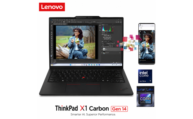 Lenovo ThinkPad X1 Carbon Gen 14 Aura Edition 14" WUXGA Touch Business Laptop | Intel Core Ultra 7 355 | 32GB LPDDR5X | 1TB PCIe Gen4 SSD | Intel Graphics | Windows 11 Pro | 21V7008HEQ