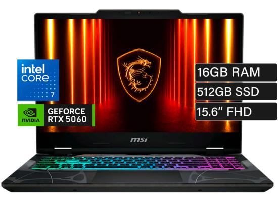 MSI Cyborg 15 (2025) B2RWFKG NEW Intel Core 7 240H 10-Cores w/ Nvidia RTX 5060 8GB DDR7 & IPS 144Hz Display - Translucent Black product thumbnail 2