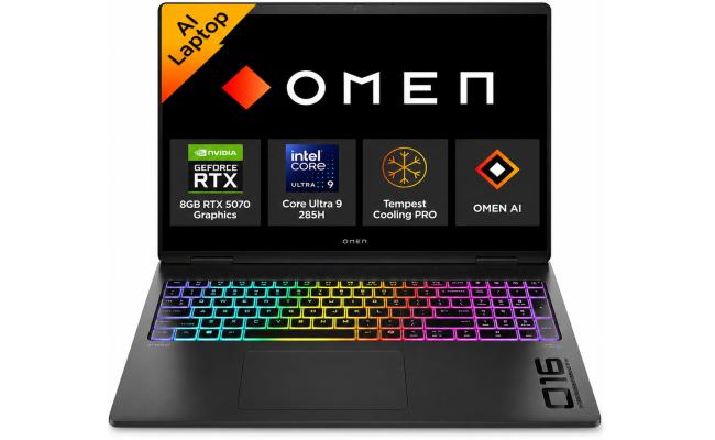 HP OMEN 16 (2025) 16-an0020ne NEW Intel Core Ultra 9 Gen II 285H 16-Cores w/ NVIDIA RTX™ 5070 8GB DDR7 & IPS 165Hz Display , Shadow Black