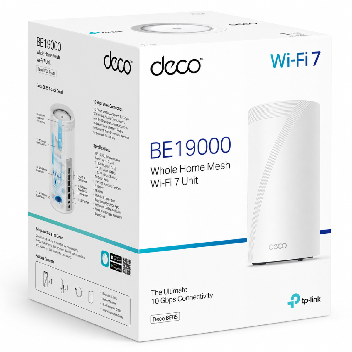 TP-Link Deco BE85 BE19000 Tri-Band Wi-Fi 7 Mesh System - 1 Pack EU V1