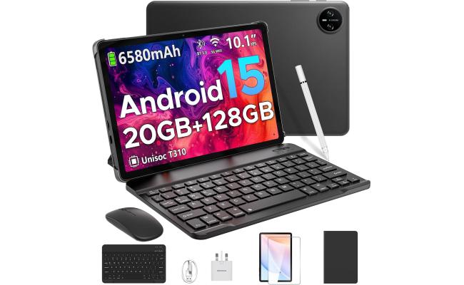 DOOGEE Tab A9 Pro VIB Edition (2025) 10.1" Android WIFI Tablet (128GB Storage / 4GB + 16GB Shared Memory) Bundle (Keyboard + Mouse + Pen + Cover + Screen Protector) , Black DOOGEE Tab A9 Pro VIB Edition (2025) 10.1" Android WIFI Tablet (128GB Storage / 4GB + 16GB Shared Memory) Bundle (Keyboard + Mouse + Pen + Cover + Screen Protector) , Black