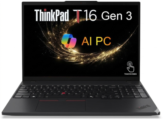 Lenovo ThinkPad T16 Gen 3 (2024) AI PC Intel® Ultra 7 12-Core Intel® AI Boost Enterprise Class Laptop w/ Touch Screen & HUGE Battery , Black