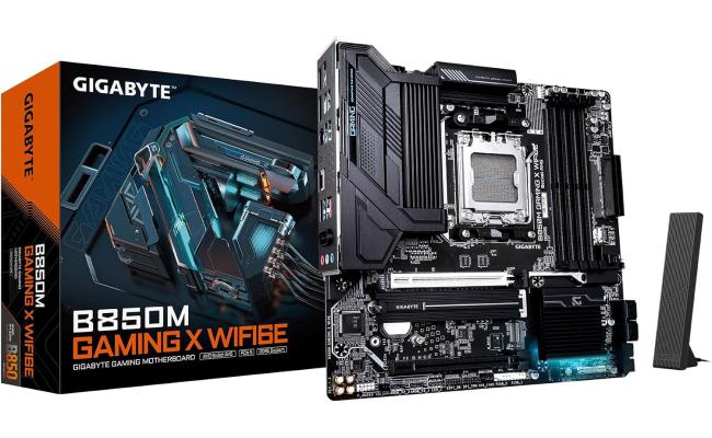 GIGABYTE B850M Gaming X WIFI 6E AM5 mATX , Support AMD Ryzen 9000/8000/7000 Series, DDR5, 2X M.2, PCIe 5.0, USB-C, 2.5GbE LAN GIGABYTE B850M Gaming X WIFI 6E AM5 mATX , Support AMD Ryzen 9000/8000/7000 Series, DDR5, 2X M.2, PCIe 5.0, USB-C, 2.5GbE LAN