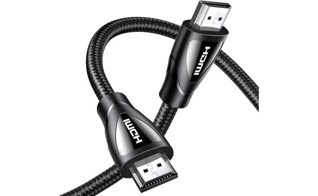 UGREEN 80401 HDMI 2.1 Cable, 1M, Resolution 8K/60Hz 4K/120Hz, Ultra High HD, Male to Male, HDR 10+, Dolby Vision, Bandwidth 48Gbps, Dynamic HDR, 3D video Black