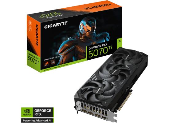 GIGABYTE GeForce RTX 5070 Ti WINDFORCE OC SFF , 16GB GDDR7 256-Bit Memory, 2497 MHz Core Clock, 8960 CUDA Cores, PCI-Express 5.0