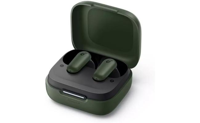 Anker Soundcore R50i NC Earbuds, Strong and Smart Noise Cancelling, Powerful Bass, 45H Playtime, 2-in-1 Case and Phone Stand, IP54, Wireless Earbuds, Bluetooth 5.4 - Green