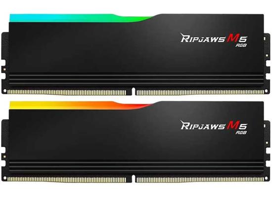 G.SKILL Ripjaws M5 RGB Series 32GB (2x16GB) DDR5 Dual Channel Desktop Memory, 6000 MT/s Memory Speed, CL36-36-36-96 Latency, 1.35V Voltage, Intel XMP 3.0, Black product thumbnail 2