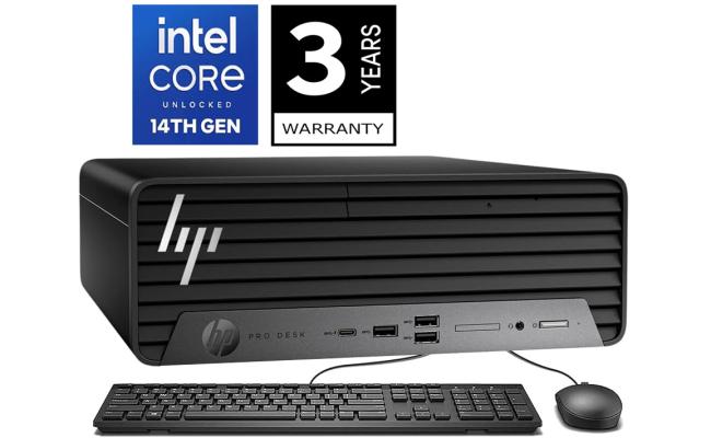 HP Pro SFF 400 G9 Compact Desktop PC 14Gen Intel Core i7 20-Cores Business Class w/ 3 Years Warranty - Black