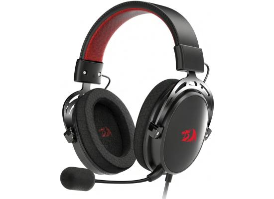 Redragon H541 Wired Gaming Headset with Mic, 53mm Drivers RGB Light Gaming Headphones, 3D Stereo Sound, Soft Memory Earmuffs & Artificial Leather Design for PC, PS4/5, Switch, Xbox. Black