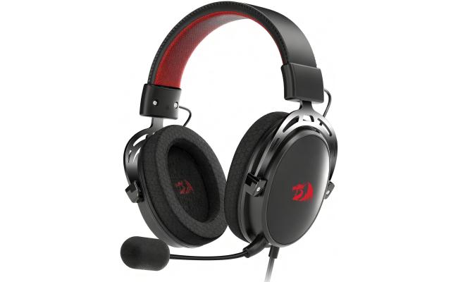 Redragon H541 Wired Gaming Headset with Mic, 53mm Drivers RGB Light Gaming Headphones, 3D Stereo Sound, Soft Memory Earmuffs & Artificial Leather Design for PC, PS4/5, Switch, Xbox. Black
