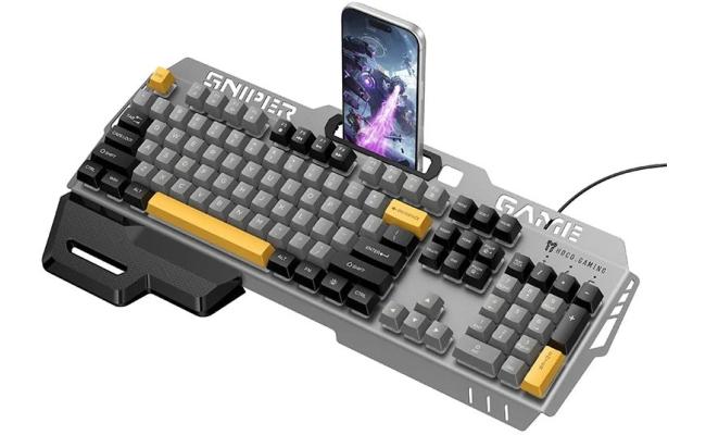 HOCO GM702 Wired Gaming Keyboard with Wrist Rest & Phone Stand - English Version