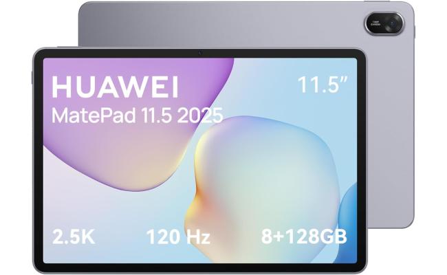 Huawei MatePad 11.5 (2025) 11.5" Android WIFI Tablet (128GB Storage / 8GB Memory) w/ 2.4k IPS 120 Hz w/ HUGE Battery + Free Huawei M Pencil Lite + Cover + Mouse  , Space Gray
