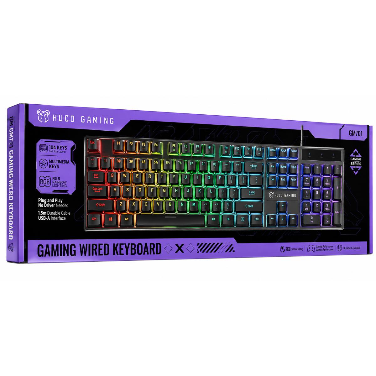 HOCO.GAMING GM701 Wired RGB Gaming Keyboard English Black